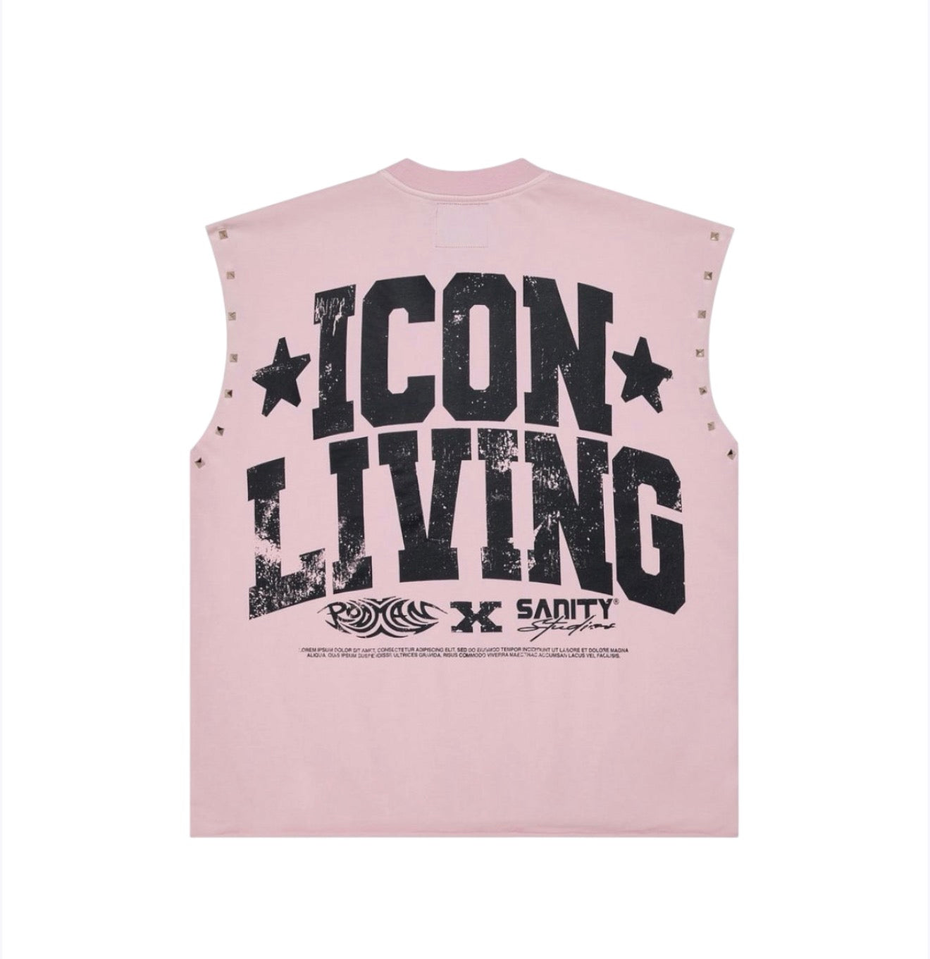 Sanity Icon Living Sleeveless Tee - Black