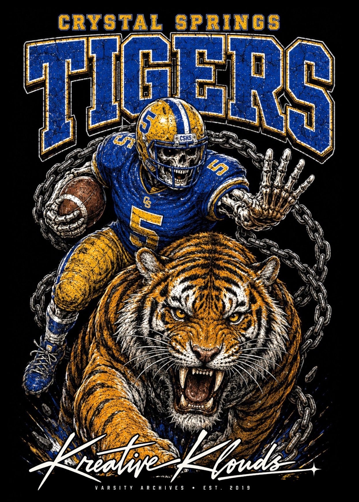 Crystal Springs Tigers Varsity Archives graphic