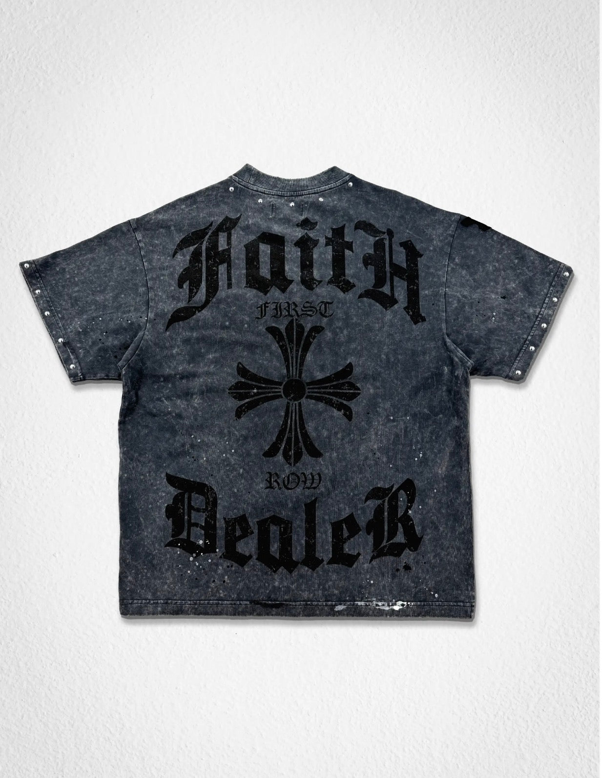 First Row Faith Dealer Fleur De Lis Tee back view