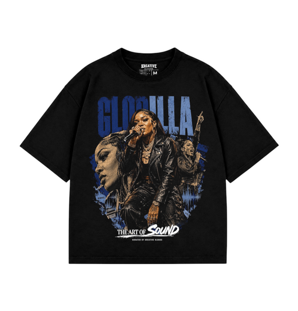 GloRilla The Sound of Art black graphic tee