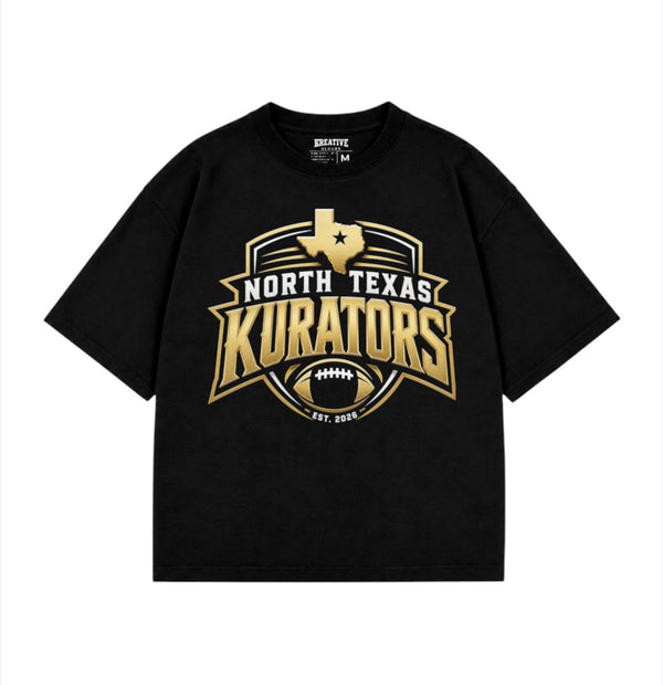 North Texas Kurators Shield Logo Heavyweight Tee - Black