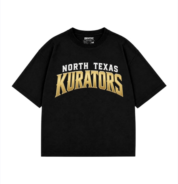 North Texas Kurators Wordmark Heavyweight Tee - Black